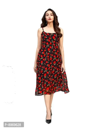 TexStile Woman Georgette Floral Printed Frock-thumb0