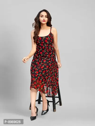 TexStile Woman Georgette Floral Printed Frock-thumb5