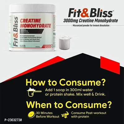 FitBliss Creatine Monohydrate 250gm Micronized for Rapid Absorption | Unflavoured, Supports Muscle Endurance  Improved Athletic Performance, Provides Energy for Intense Workout | 83 servings|-thumb5