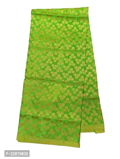 Stylish Poly Silk Green Woven Design Saree with Blouse piece For Women-thumb0