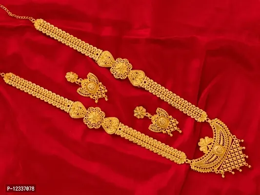 Golden Brass Jewellery Sets For Women-thumb0