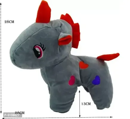 Cute Grey Color Unicorn Of Size 25 Cm-thumb0