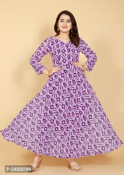 Stylish Fancy Designer Printed Georgette Kurta For Women-thumb0