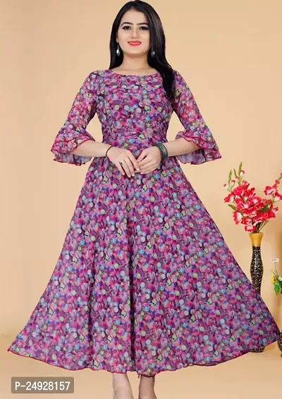 Stylish Fancy Designer Printed Georgette Kurta For Women