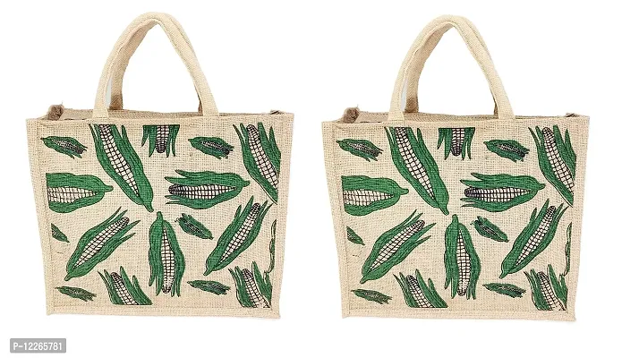 Buy Ameyson Jute Bag With Zip Closure, Tote Lunch Bag