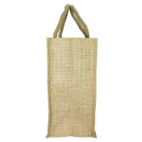 AMEYSON Yoga  Lunch Time Design Jute Bag with Zip Closure | Tote Lunch Bag | Multipurpose Bag (4)-thumb3