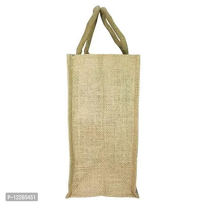 AMEYSON Yoga  Lunch Time Design Jute Bag with Zip Closure | Tote Lunch Bag | Multipurpose Bag (4)-thumb4