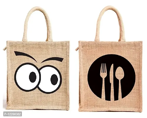 Buy Ameyson Jute Bag With Zip Closure, Tote Lunch Bag