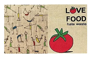 AMEYSON Yoga  Tomato Design Jute Bag with Zip Closure | Tote Lunch Bag | Multipurpose Bag (4)-thumb1