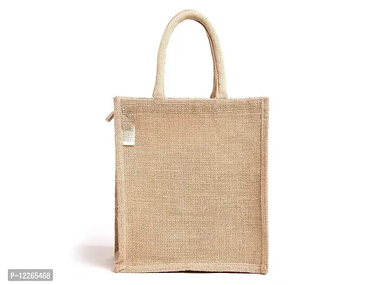 AMEYSON Tomato & Cycle Design Jute Bag with Zip Closure | Tote Lunch Bag | Multipurpose Bag (2)-thumb3
