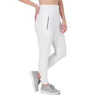 STYLESO Solid Yoga Pants for Women High Waisted Stretchable Workout Jeggings with Pockets. (XL, White)-thumb3