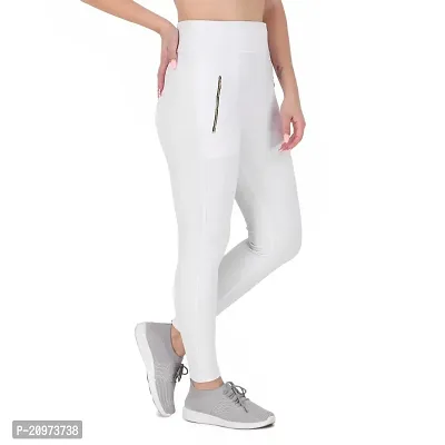 Womens High Waist Solid Cotton Yoga Pants Workout Leggings