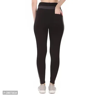 STYLESO Women's Solid Slim High Waisted Yoga Pants with Pockets (2XL, Black)-thumb2