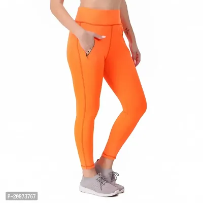 Buy YOYGAG Yoga Pants for Women High Waist Butt Lift Tights Workout Running  Leggings (Orange, Medium) at Amazon.in