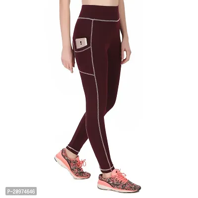 STYLESO Yoga Pants for Women High Waisted Stretchable Workout Jeggings with Pockets.-thumb5