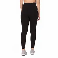 STYLESO Solid Yoga Pants for Women High Waisted Stretchable Workout Jeggings with Pockets. Black-thumb1