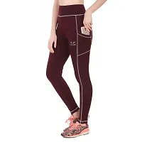 STYLESO Yoga Pants for Women High Waisted Stretchable Workout Jeggings with Pockets.-thumb2