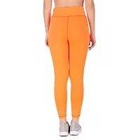 STYLESO Stretchable Workout Jegging. (3XL, Orange)-thumb1