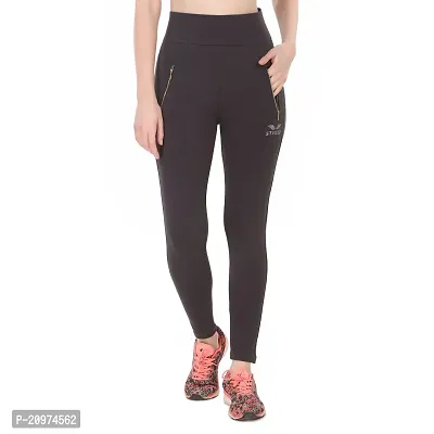 Buy Clovia High-Rise Active Tights in Dark Grey with Side Pocket Online