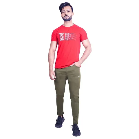 STYLESO Trackpant for Men with Pockets Full Stretchable and Comfortable Dark Green