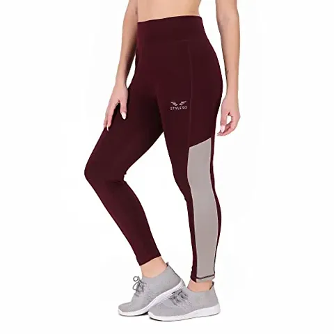 STYLESO Women's Jegging Multi Strip High Waisted Stretchable Workout Side Strip.