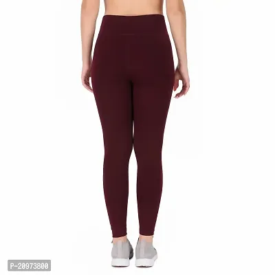 STYLESO Slim Fit Solid Ankle Length Stretchable Pant| High Waist Jeggings for Women/Girls Witgh Pockets Wine-thumb3