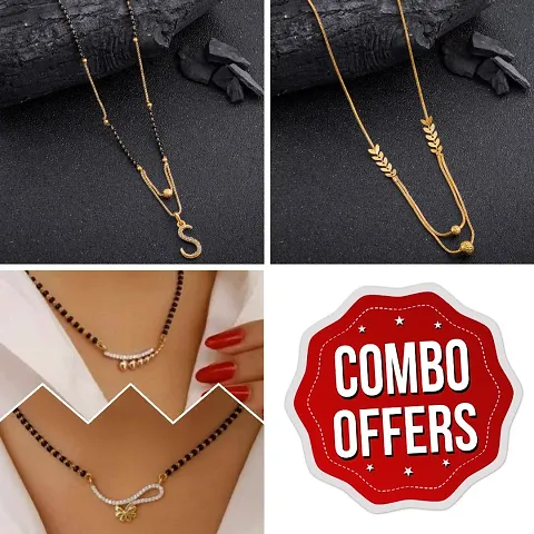 Stylish Brass Mangalsutra For Women Pack Of 4