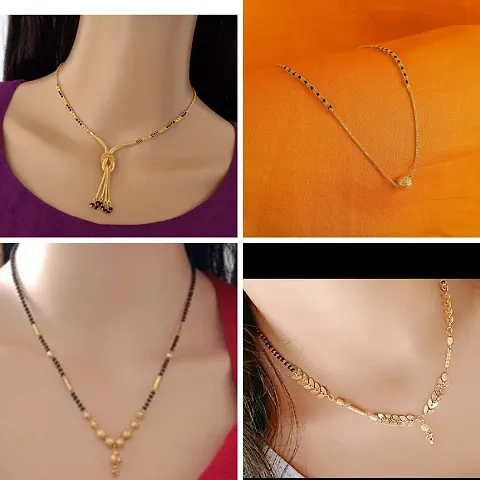 Stylish Brass Mangalsutra For Women Pack Of 4