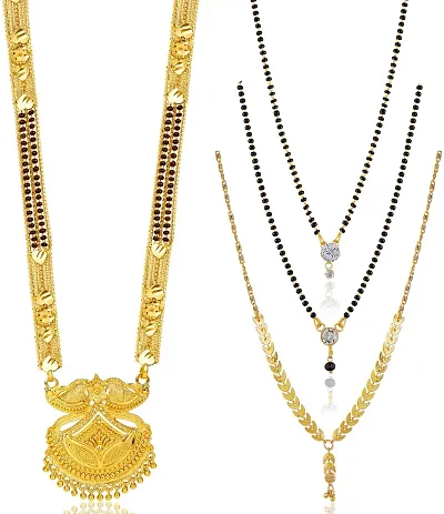 Stylish Brass Mangalsutra For Women Pack Of 4