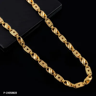 Alluring Golden Alloy Chain For Men-thumb0