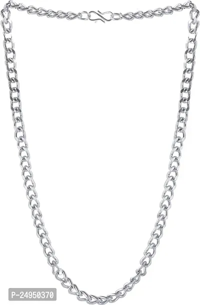 Alluring Silver Alloy Chain For Men Pack Of 3-thumb3