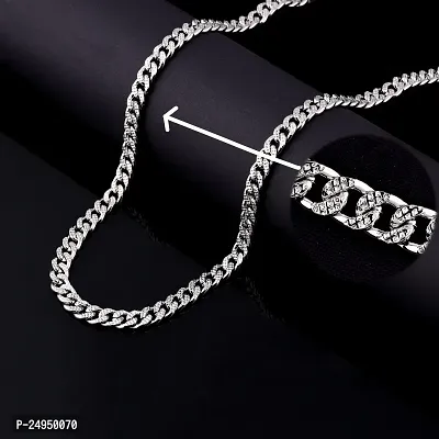 Alluring Silver Alloy Chain For Men Pack Of 3-thumb4