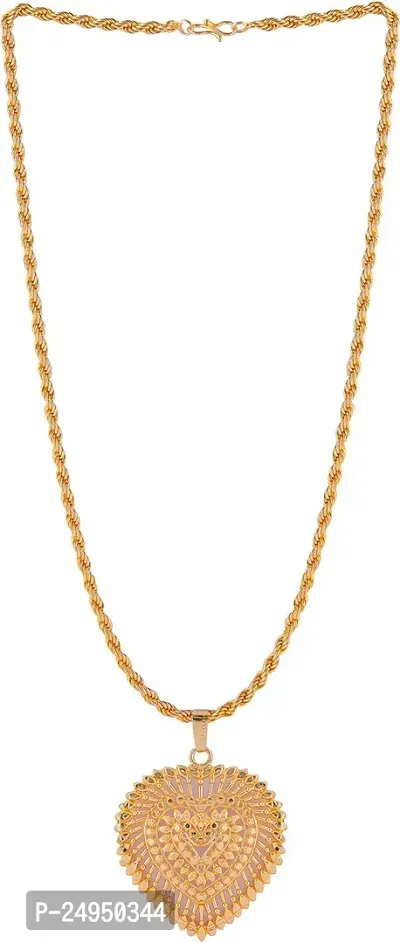 Alluring Golden Alloy Chain For Men-thumb0