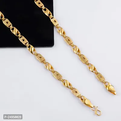 Alluring Golden Alloy Chain For Men-thumb2