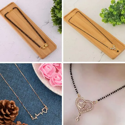 Stylish Brass Mangalsutra For Women Pack Of 4