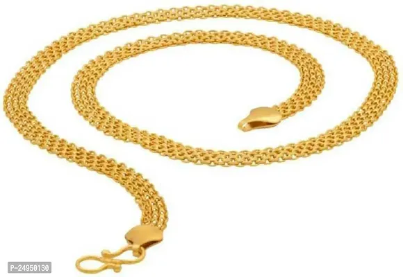 Alluring Golden Alloy Chain For Men Pack Of 2-thumb2