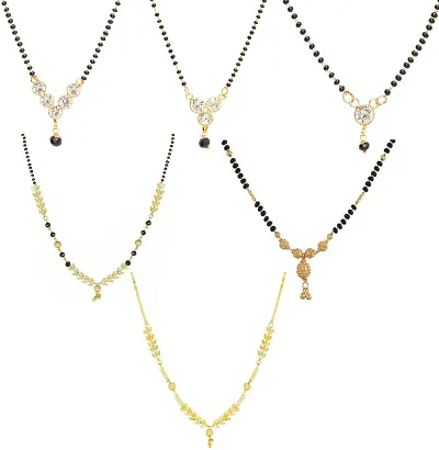 Stylish Golden Mangalsutra For Women Pack Of 6