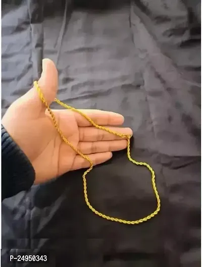 Alluring Golden Brass Chain For Men-thumb2