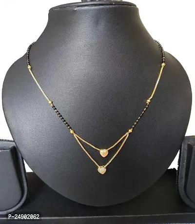 Stylish Brass Golden Mangalsutra For Women-thumb0