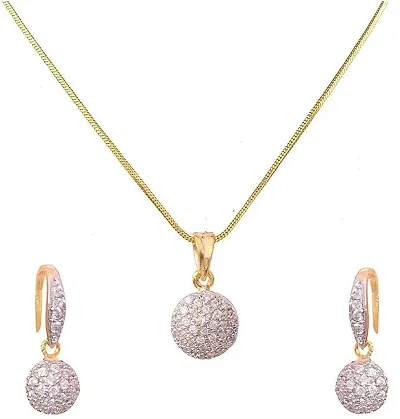 DIMIKI Fashionable and Designer Plated Ball Shape Jewellery Set with Earring for Women