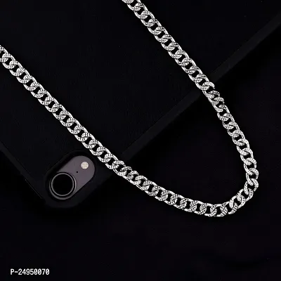 Alluring Silver Alloy Chain For Men Pack Of 3-thumb2