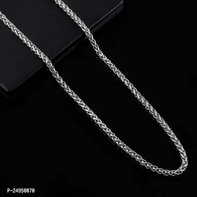 Alluring Silver Alloy Chain For Men Pack Of 3-thumb3