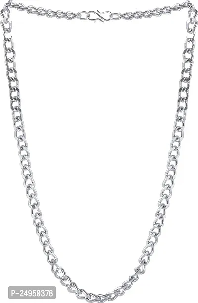 Alluring Silver Alloy Chain For Men Pack Of 2-thumb2