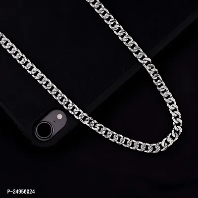 Alluring Silver Alloy Chain For Men Pack Of 2-thumb2