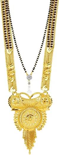 Stylish Brass Golden Mangalsutra For Women Pack Of 2-thumb2