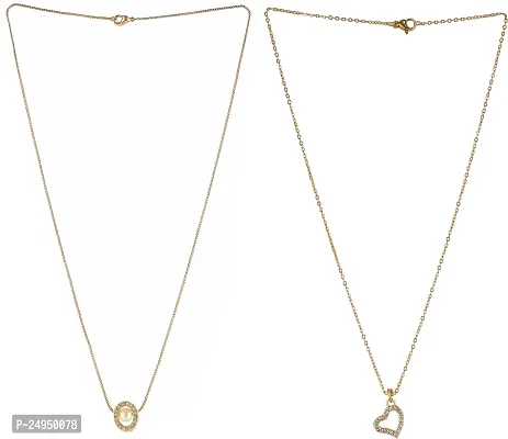 Alluring Golden Brass Chain For Men Pack Of 2