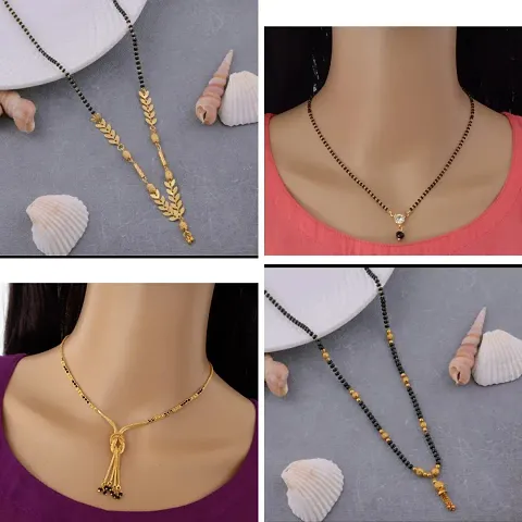 Stylish Brass Mangalsutra For Women Pack Of 4