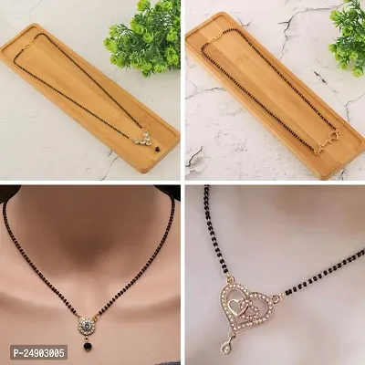 Stylish Brass Golden Mangalsutra For Women Pack Of 4