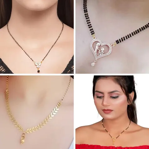 Stylish Brass Mangalsutra For Women Pack Of 4