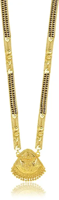 Stylish Brass Golden Mangalsutra For Women-thumb1